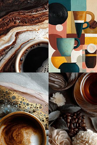 abstracte koffie kunst