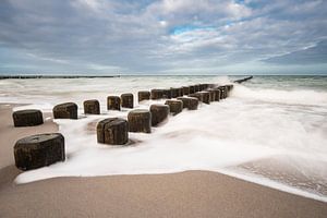 Buhnen an der Küste der Ostsee