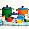 Du plaisir dans la cuisine colorée sur OMG Art