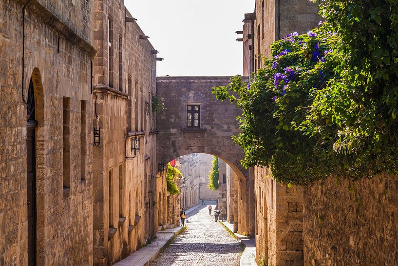 Knight street in the old town of Rhodes city by Werner Dieterich