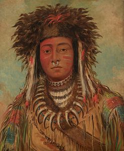 George Catlin, Knabenhäuptling - Ojibbeway, 1843