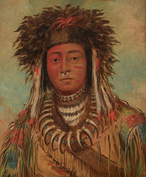 George Catlin, Boy's headman - Ojibbeway, 1843 by Atelier Liesjes