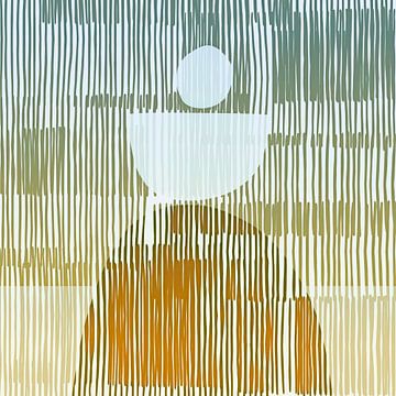 Golden Balance Japandi Abstraction Ombre van Mad Dog Art