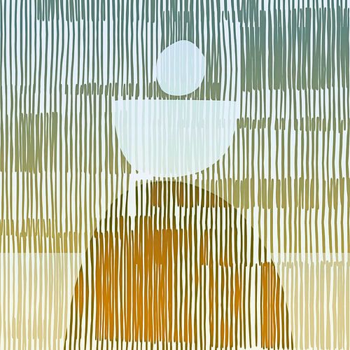 Golden Balance Japandi Abstraction Ombre