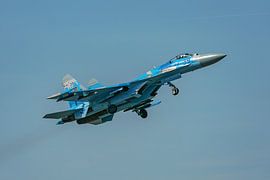 Start einer Sukhoi SU-27 der ukrainischen Luftstreitkräfte. von Jaap van den Berg