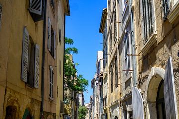 Vue de la ruelle dans le quartier du Panier à Marseille