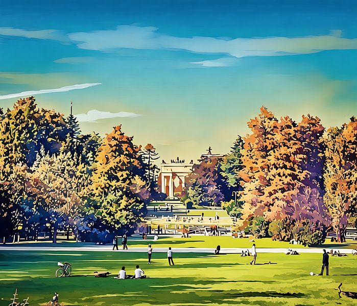 Sonniger Tag im Sempione Park Mailand Italien von Sergio Pazzano