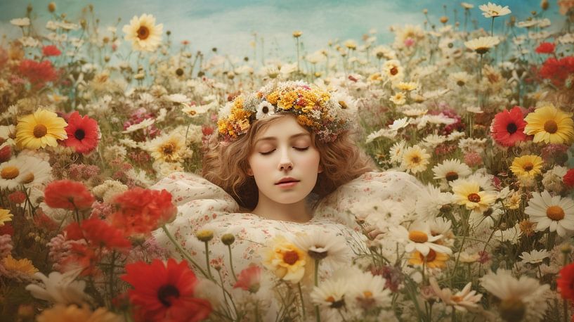 Das Mädchen in der Blumenwiese von Heike Hultsch