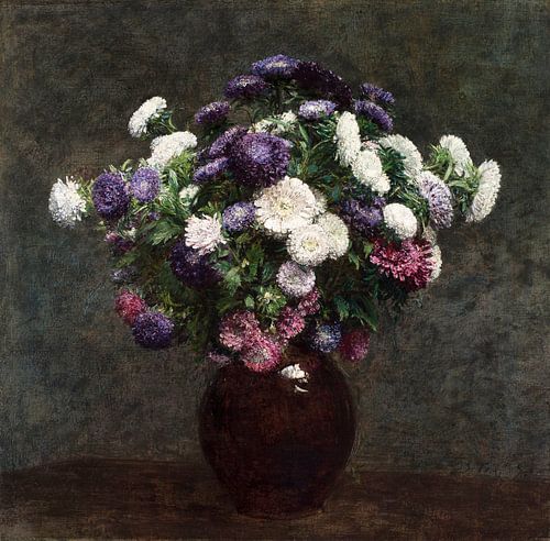 Asters in a Vase, Henri Fantin-Latour