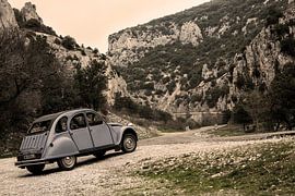 Cruising with a 2CV in Provence France. Wonderful winding roads with beautiful views. This is only f by Martijn Bravenboer