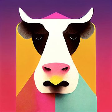 Happy cow by Vlindertuin Art