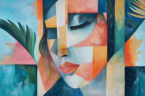 Mevrouw Kubistische Kunst