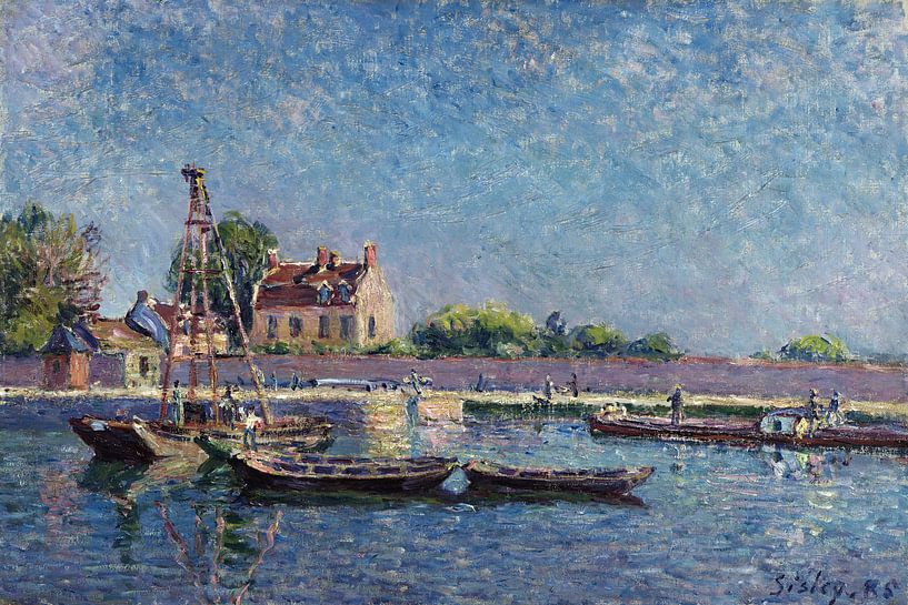 The Lock of Saint-Mammès, Alfred Sisley by Masterful Masters