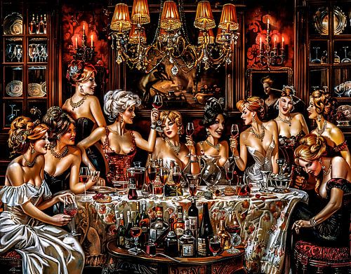 schilderachtige digitale kunst vrouwen