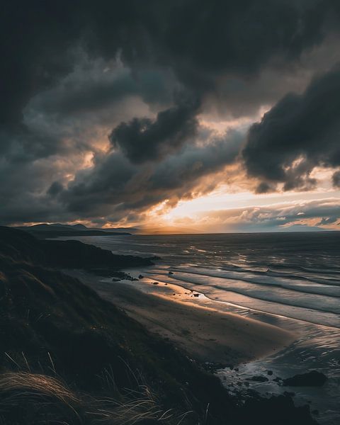 Betoverend lichtspel over de natuur van fernlichtsicht