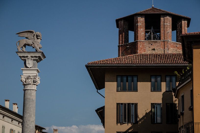 Stadt Udine, Statue eines Löwen mit Flügeln von Eric van Nieuwland