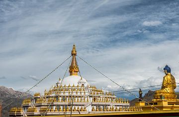 Ashoka Stupa in Shorda, distrikt Nangchen. van Theo Molenaar