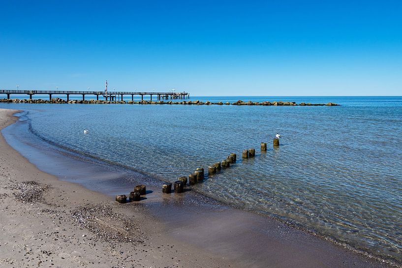 Pier on the Baltic Sea coast in Wustrow on the Fischland-Darß by Rico Ködder