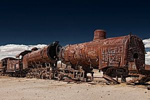 Eisenbahnfriedhof  bei Uyuni, Bolivien