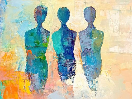 Personnages | Peinture de trois personnes