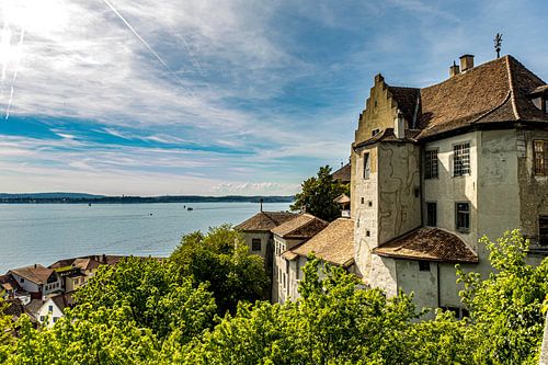 L'ancien château de Meersburg et le lac de Constance sur Dieter Walther