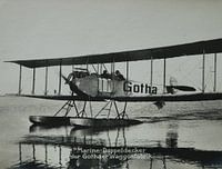 Historische Fotografie Gotha Doppeldecker Flugzeug Marine