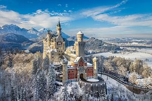 Schloss Neuschwanstein in Deutschland an einem Wintertag