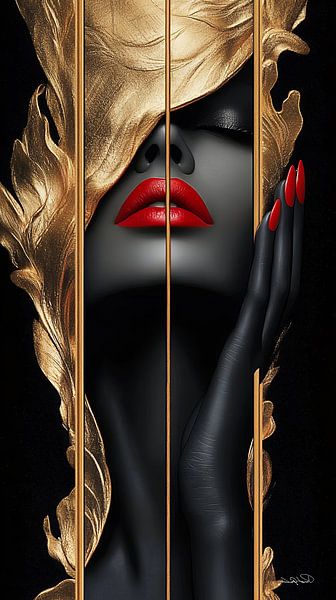 gold - schwarz - rot von Gelissen Artworks