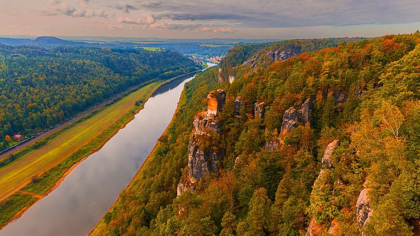 The Bastei in autumn by Henk Meijer Photography
