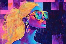 Bunte Dame von Blickfänger Gemälde