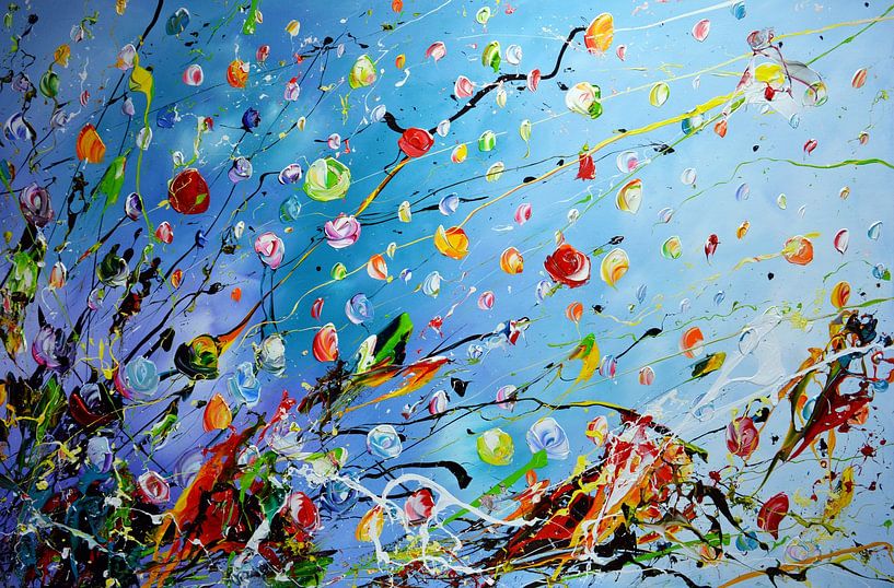 Colorful Flowers by Gena Theheartofart