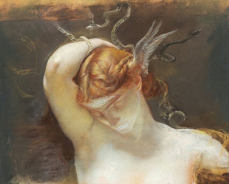 Study for Gorgon and Heroes, Giulio Aristide Sartorio by Masterful Masters