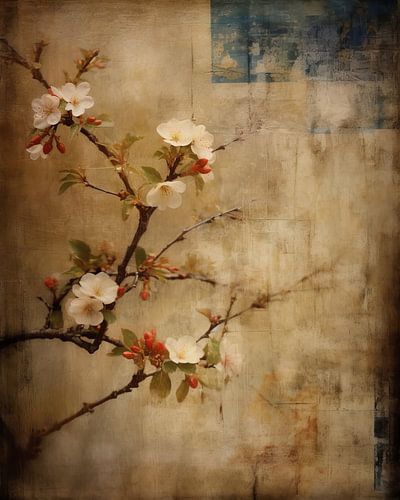 Blüte im Wabi-Sabi-Stil