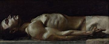 Franz von Stuck - Lijk van Christus, olieverfstudie voor de "Pietà" (vóór 1891) van Peter Balan