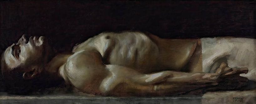Franz von Stuck - Leichnam Christi, Ölstudie für die "Pietà" (vor 1891) von Peter Balan