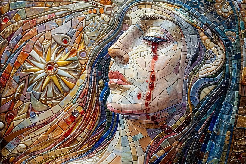 woman in mosaic by Egon Zitter