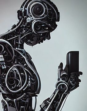 Telefonierender Roboter von Frank Heinz