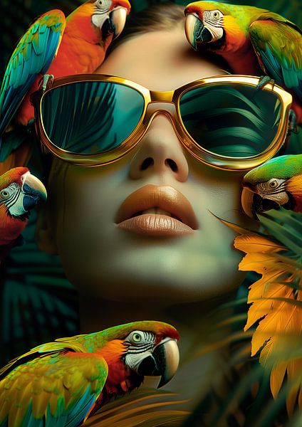 Perroquets colorés par Bianca ter Riet