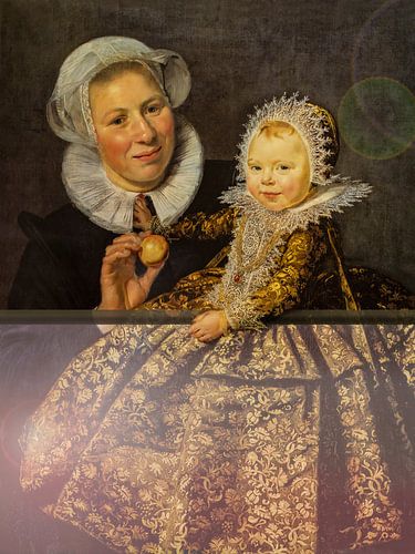 Lens Flare Babes. In Bruin en Goud van Frans Hals. van Alie Ekkelenkamp