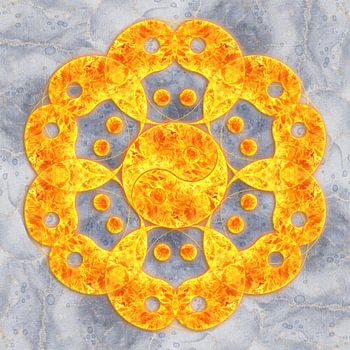 Yin Yang Feuermandala