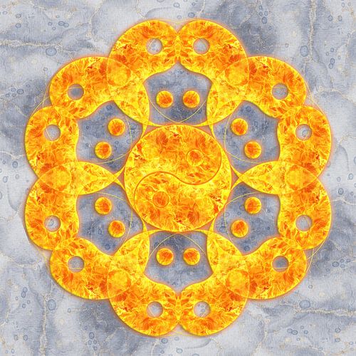 Yin Yang Vuur Mandala
