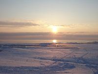 sunset in wintertime