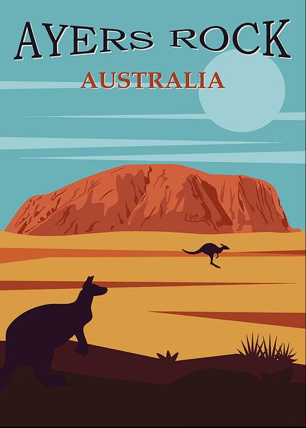 Ayers Rock Uluru Australien von Art Kingdom