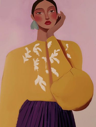 Modernes Modeporträt von Carla Van Iersel