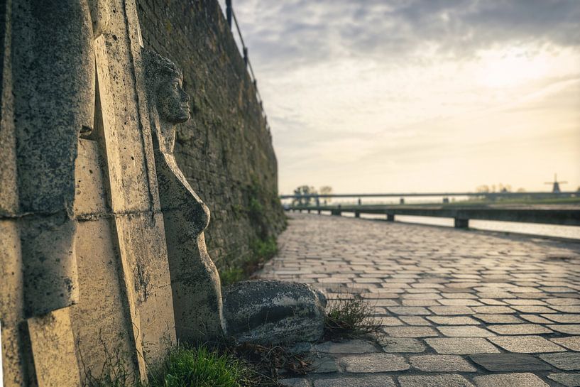 Silent Guardian: Statue of a Woman on the Welle by Bart Ros