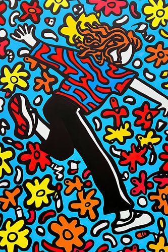 Malerei Abstrakt Bunt | Blumen Flucht