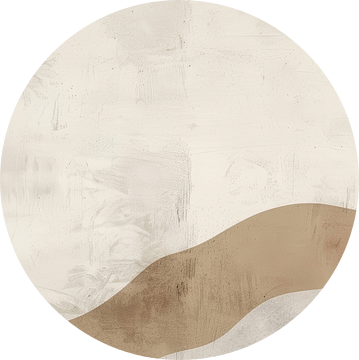 Abstract stilleven beige kunst panorama van Digitale Schilderijen