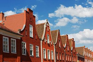 Gevels in de Hollandse wijk in Potsdam