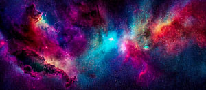 Panorama Illustration eines Galaxie Nebel im Universum 05