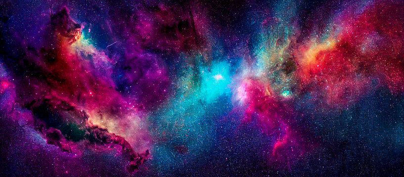 Panorama Illustration eines Galaxie Nebel im Universum 05 von Animaflora PicsStock